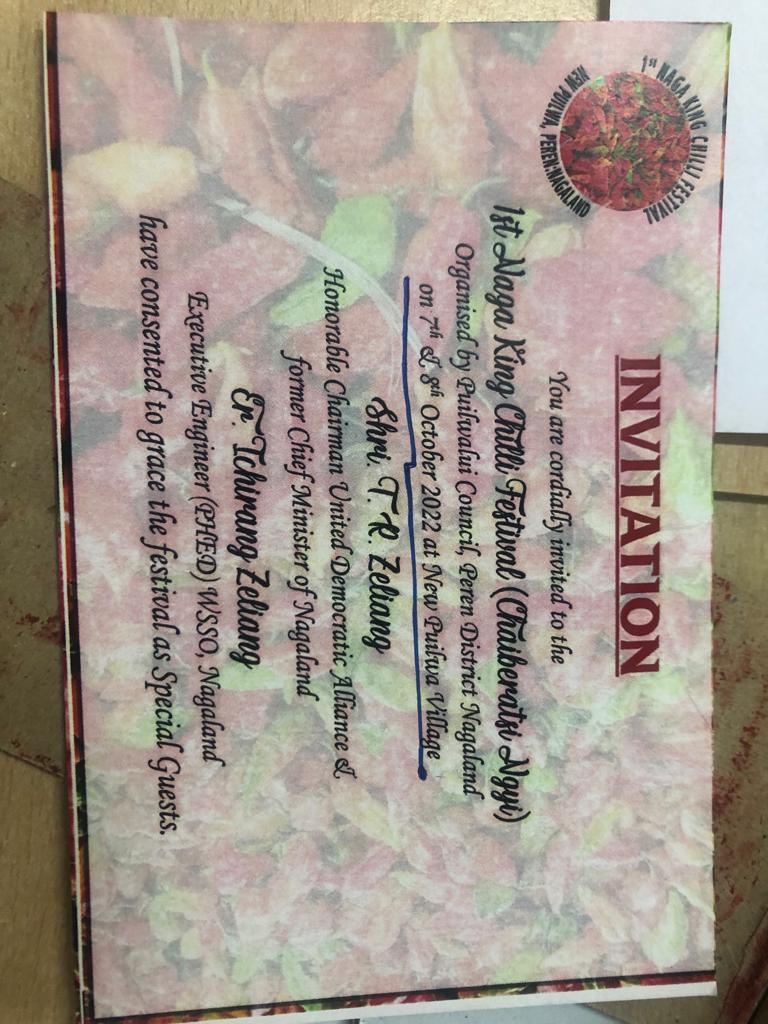 Chaiberatsi ngyi (1st Naga King Chilli Festival)