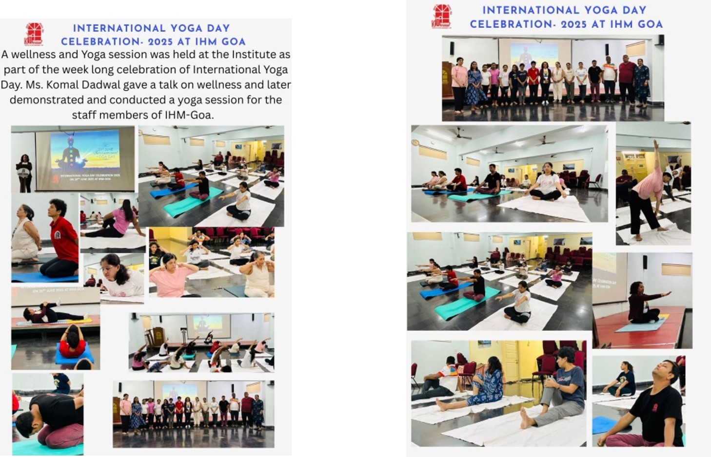 International Day of Yoga (IDY 2025) - IHM GOA